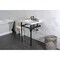 Kingston Brass 30 Carrara Marble Console Sink with Brass Legs, Marble WhiteMatte Black LMS30MB0 - alternate 3